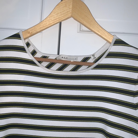 A.L.C Striped Dale Short Sleeve Blouse - Picture 6 of 8